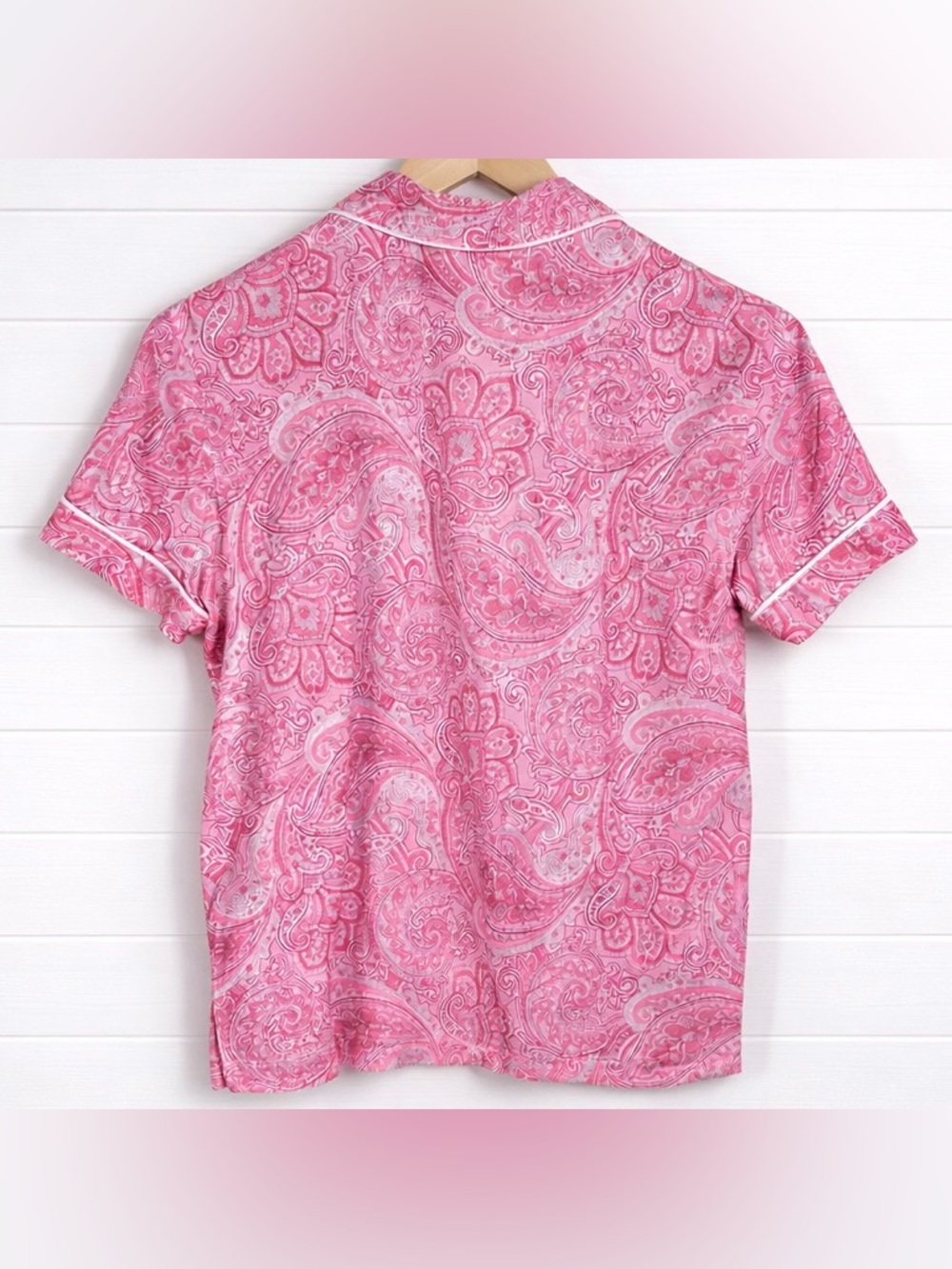 Lauren Ralph Lauren Pink Paisley Short Sleeve Pajama Set Sz Small Cotton Lounge - Picture 3 of 14